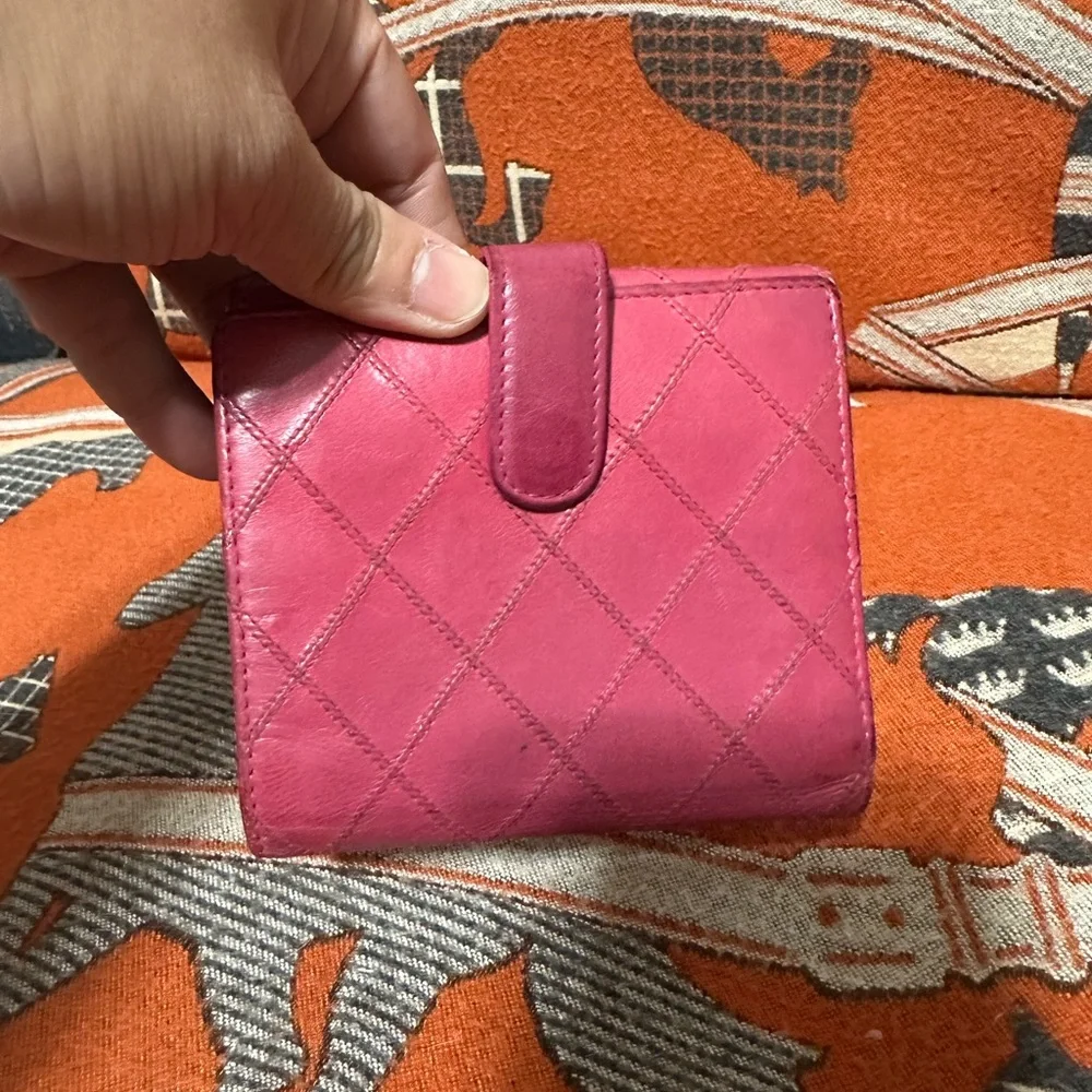 CHANEL❤️🌟13388067 PINK QUILTED SMALL WALLET ⭐️